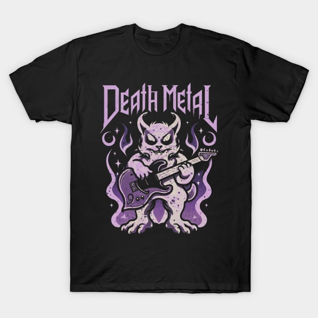 Death Metal Satanic Baphomet Cat T-Shirt by Aldrvnd